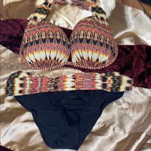 VENUS Red and Orange Bikini Set Swimwear